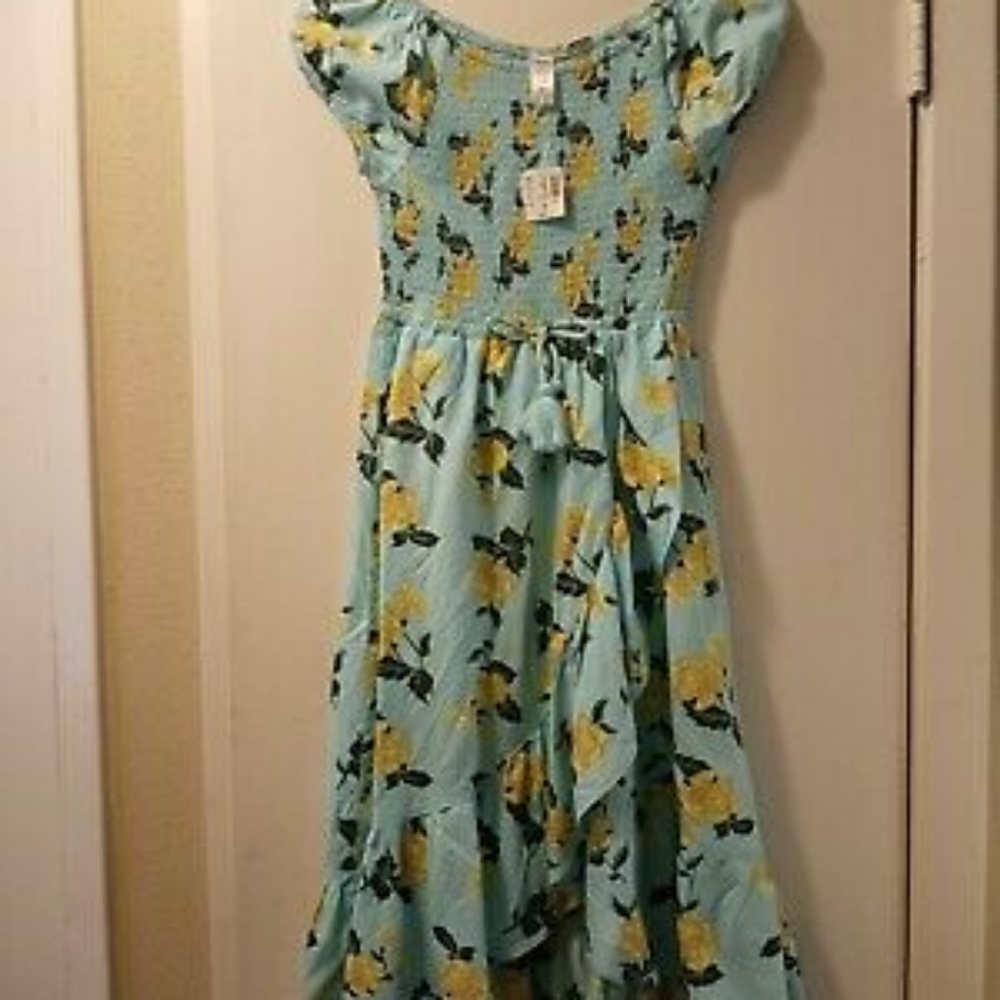 Justice dress for girls with pleated front